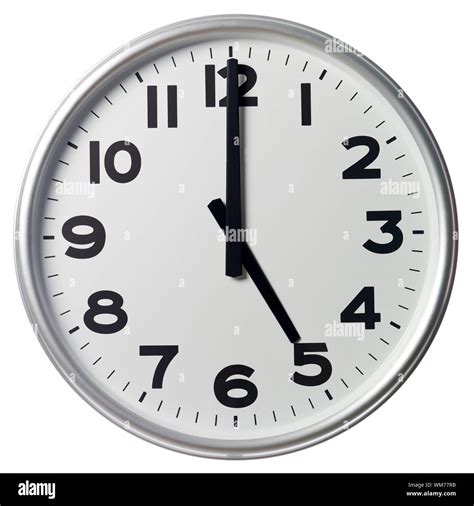 clock 5 o'clock.